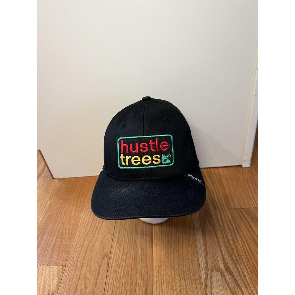 LRG Hustle Trees Hat Cap Snap Back Mens One Size Black Rasta Streetwear Graphic